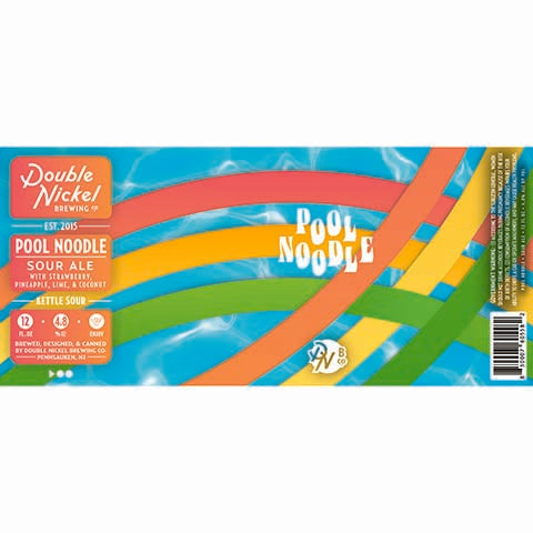 Double Nickel Pool Noodle Sour Ale by Double Nickel Brewing Company, beer label