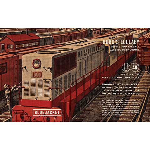 Bluejacket Hobo's Lullaby DIPA by Bluejacket, beer label
