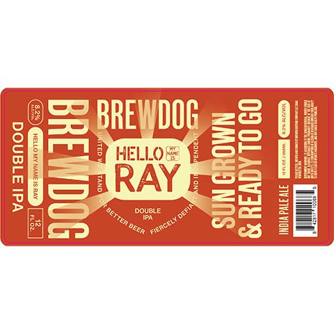 Brewdog Hello Ray DIPA by BrewDog, beer label