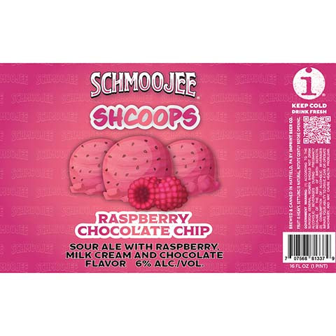 Imprint Schmoojee Shcoops Raspberry Chocolate Chip Sour Ale by Imprint Beer Company, beer label