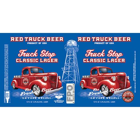 Red Truck Beer Truck Stop Classic Lager by Red Truck Beer Company, beer label