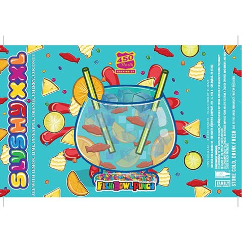 450 North Fishbowlpunch Slushy XXL Sour Ale by 450 North Brewing Company, beer label
