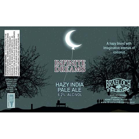 Braeloch Infinite Dreams Hazy IPA by Braeloch Brewing, beer label