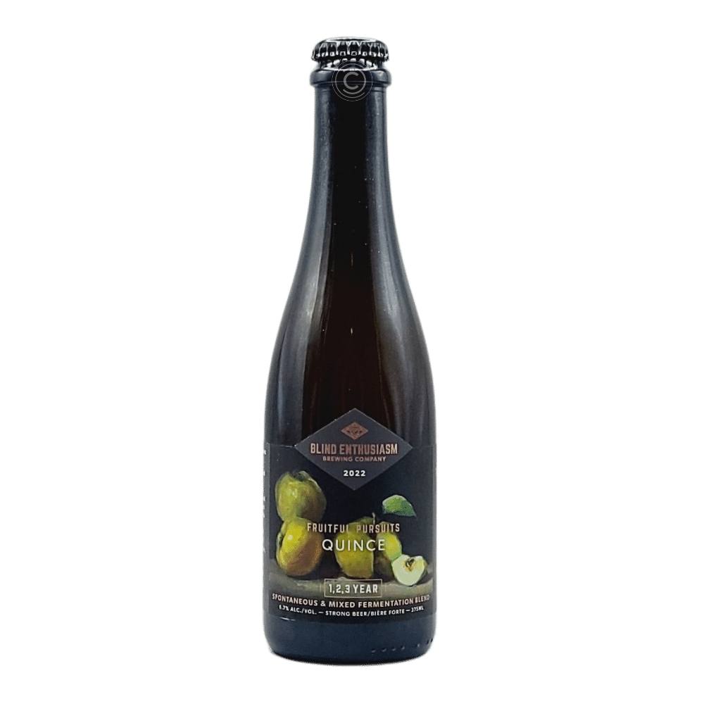 Fruitful Pursuits Quince 2022 by Blind Enthusiasm Brewing Company, beer label