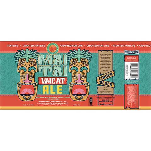 Cinder Block Mai Tai Wheat Ale by Cinder Block Brewery, beer label