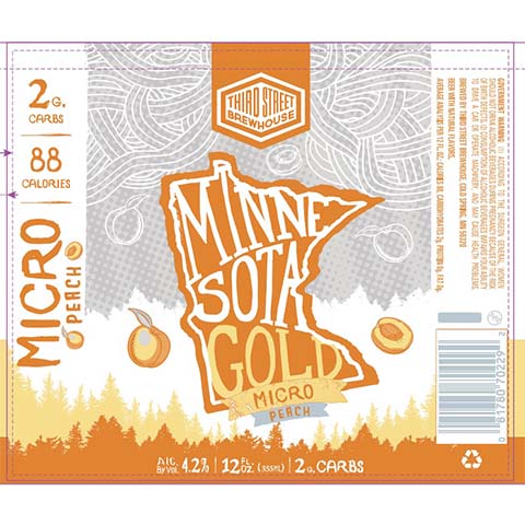 Third Street Minnesota Gold Micro Peach by Third Street Brewhouse, beer label
