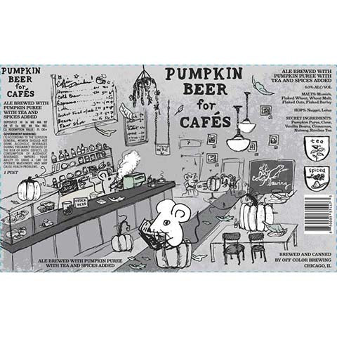 Off Color Pumpkin Beer for Cafes Ale by Off Color Brewing, beer label