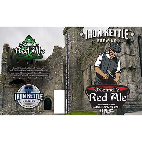 Iron Kettle O'Connell's Irish Ale by Iron Kettle Brewing, beer label