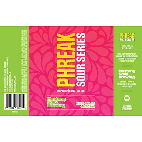 Mustang Sally Phreak Sour by Mustang Sally Brewing Co, beer label