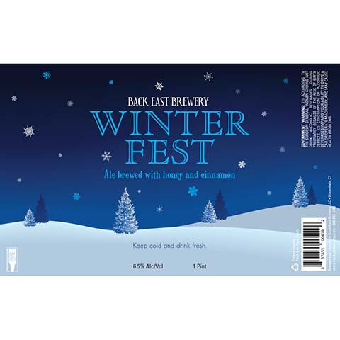 Back East Winter Fest Ale by Back East Brewing, beer label