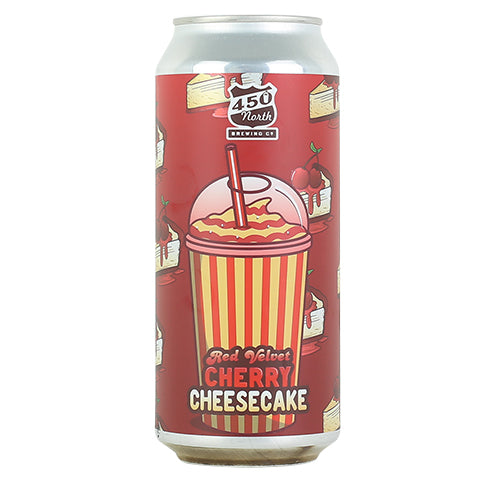 450 North Red Velvet Cherry Cheesecake Slushy Sour Ale by 450 North Brewing Company, beer label
