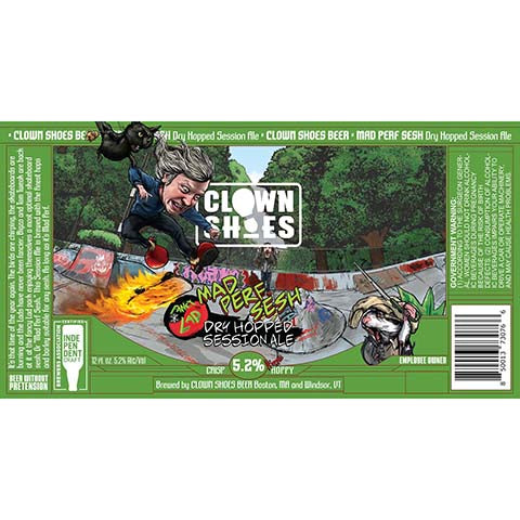 Clown Shoes Mad Perf Sesh Dry Hopped Session Ale by Clown Shoes, beer label