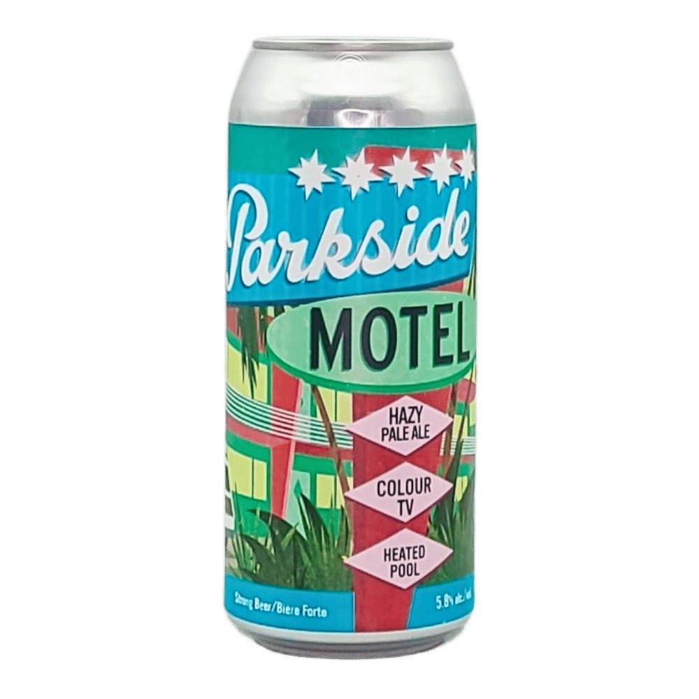 Motel Hazy Pale Ale by The Parkside Brewery, beer label