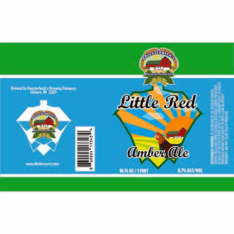 Duesterbeck's Little Red Amber Ale by Duesterbeck's Brewing Company, beer label