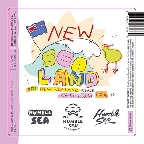 Humble Sea New Sea Land IPA by Humble Sea Brewing Co, beer label