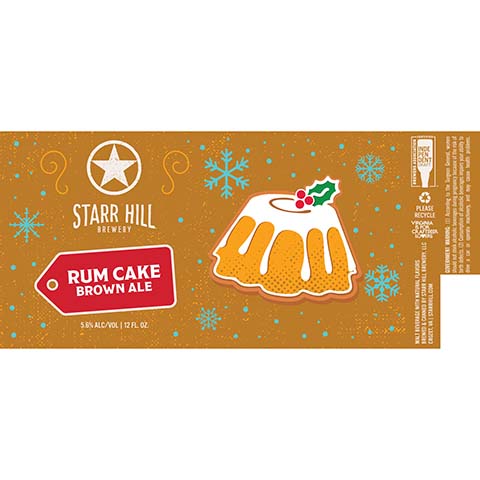 Starr Hill Rum Cake Brown Ale by Starr Hill Brewery LLC, beer label