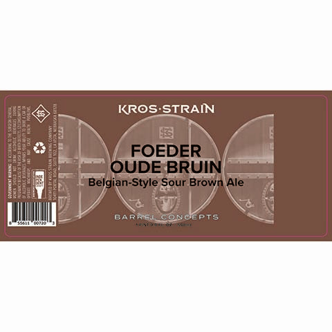 Kros Strain Foeder Oude Bruin Sour Brown Ale by Kros Strain Brewing Company, beer label