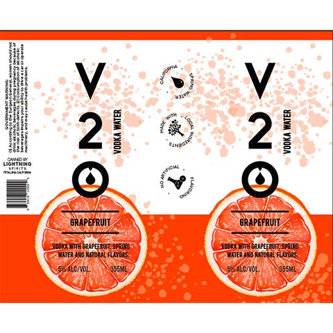V20 Grapefruit by Lightning Spirits, beer label
