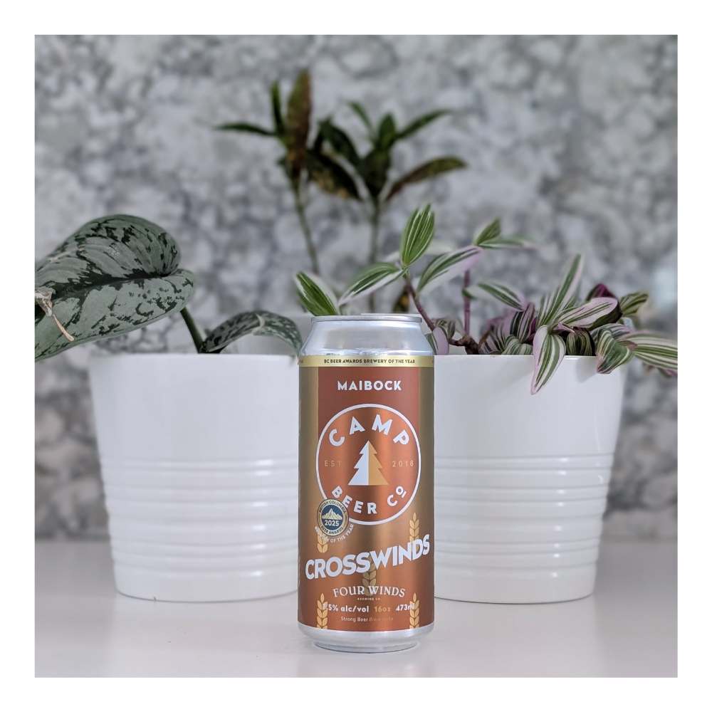 x Four Winds Brewing Co. Crosswinds Maibock by Camp Beer Co., beer label