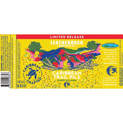 Leatherback Caribbean Trail Pils by Leatherback Brewing Co., beer label