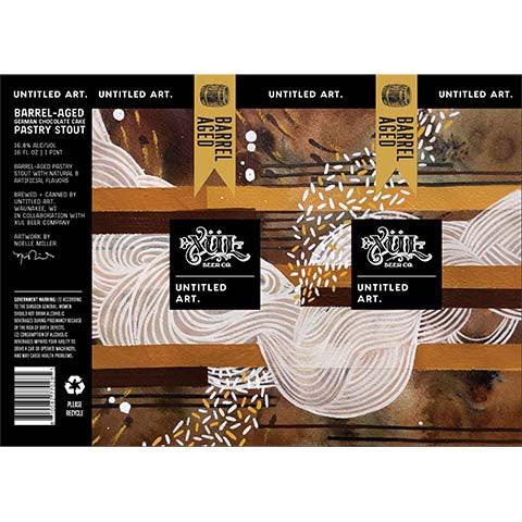 Untitled Art Barrel-Aged German Chocolate Cake Pastry Stout by Untitled Art, beer label