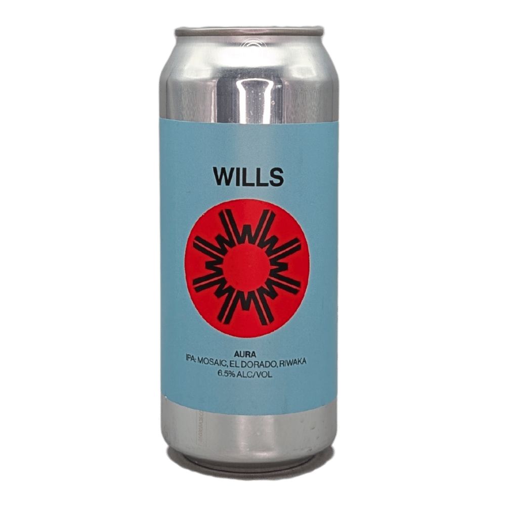 Aura Hazy IPA by Wills, beer label