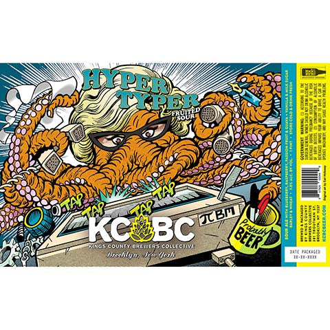 Kings County Brewers Collective Hyper Typer Fruited Sour by Kings County Brewers Collective, beer label
