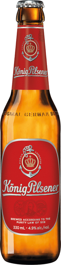 König Pils by Bitburger Braugruppe, beer label