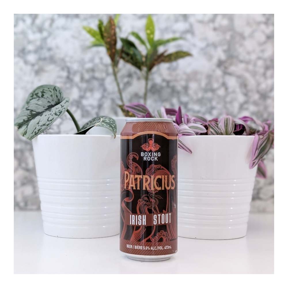 Patricius Irish Stout by Boxing Rock Brewing, beer label
