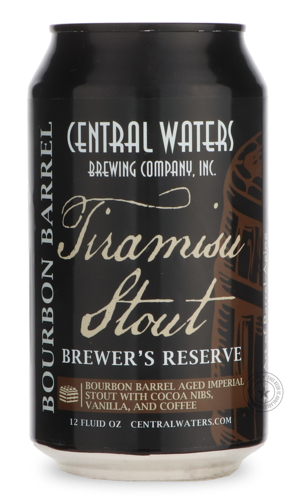 Brewer's Reserve Tiramisu Stout by Central Waters Brewing Co, beer label