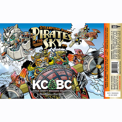 Kings County Brewers Steampunk Puppy Pirates In The Sky IPA by Kings County Brewers Collective, beer label