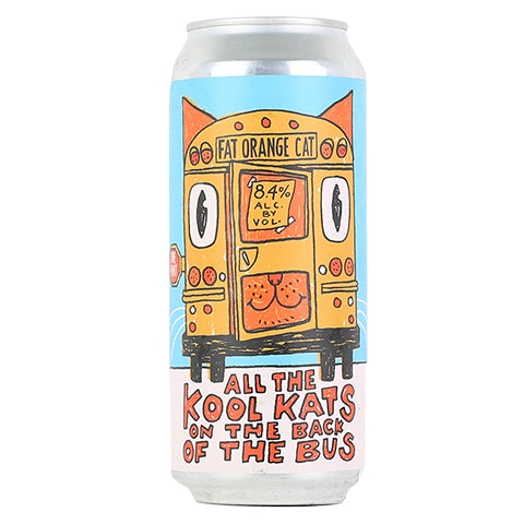 Fat Orange Cat All the Kool Kats On the Back of the Bus IPA by Fat Orange Cat Brew Co, beer label