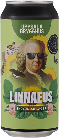 Linnaeus Ekologisk Lager by Uppsala Brygghus, beer label