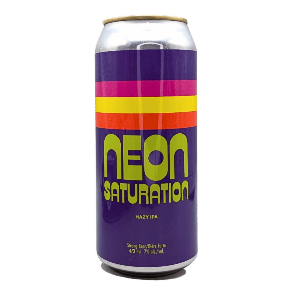 Neon Saturation Hazy IPA by Cabin Brewing Company, beer label