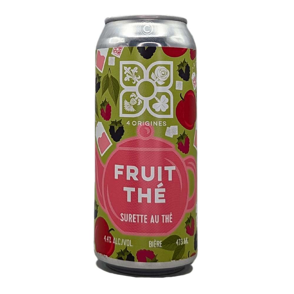 Fruit Thé Tea Sour by 4 Origines Microbrewery, beer label