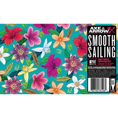 Axe & Arrow Smooth Sailing Hazy TIPA by Axe & Arrow Brewing, beer label