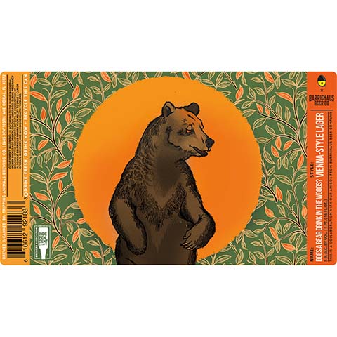 Tripping Animals Does A Bear Drink In The Woods? Lager by Tripping Animals Brewing Co., beer label