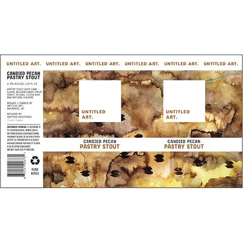 Untitled Art Candied Pecan Pastry Stout by Untitled Art, beer label