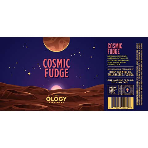 Ology Cosmic Fudge Imperial Milk Stout by Ology Brewing Co, beer label