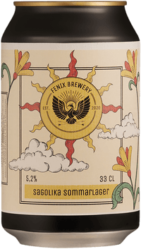 Sagolika Sommarlager by Fenix Brewery, beer label