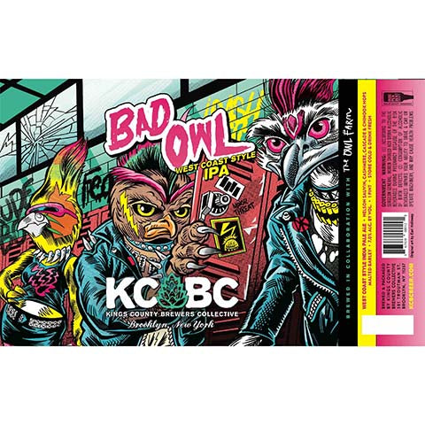 Kings County Brewers Collective Bad Owl IPA by Kings County Brewers Collective, beer label