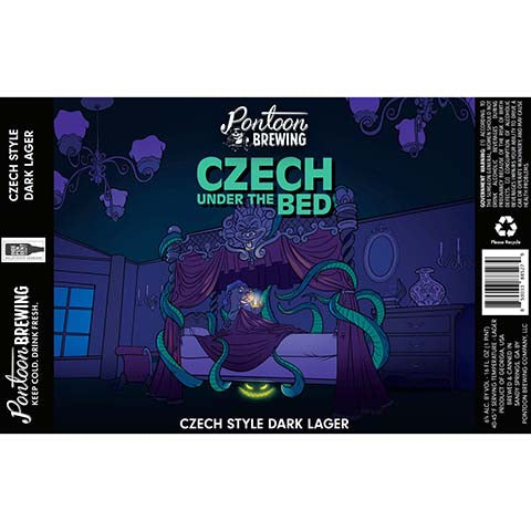 Pontoon Czech Under the Bed Dark Lager by Pantoon Brewing, beer label