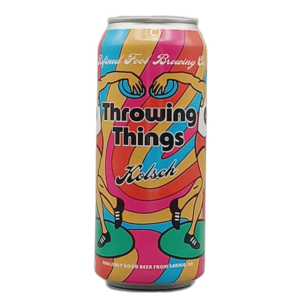 Throwing Things Kolsch by Refined Fool Brewing Company, beer label