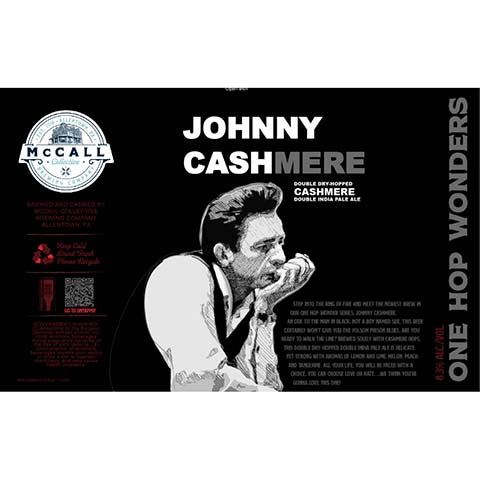 McCall Johnny Cashmere DIPA by McCall Collective Brewing Company, beer label