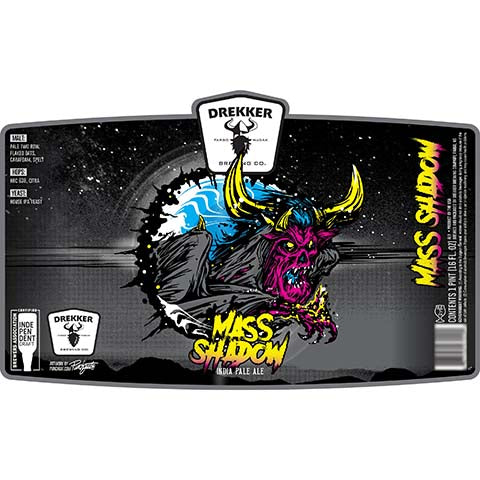 Drekker Mass Shadow IPA by Drekker Brewing Company, beer label