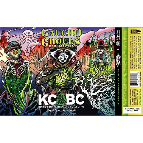 Kings County Brewers Collective Gaucho Ghouls DDH Hazy IPA by Kings County Brewers Collective, beer label