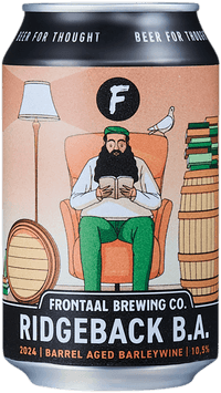 Frontaal BA RIdgeback barley wine by Brouwerij Frontaal, beer label