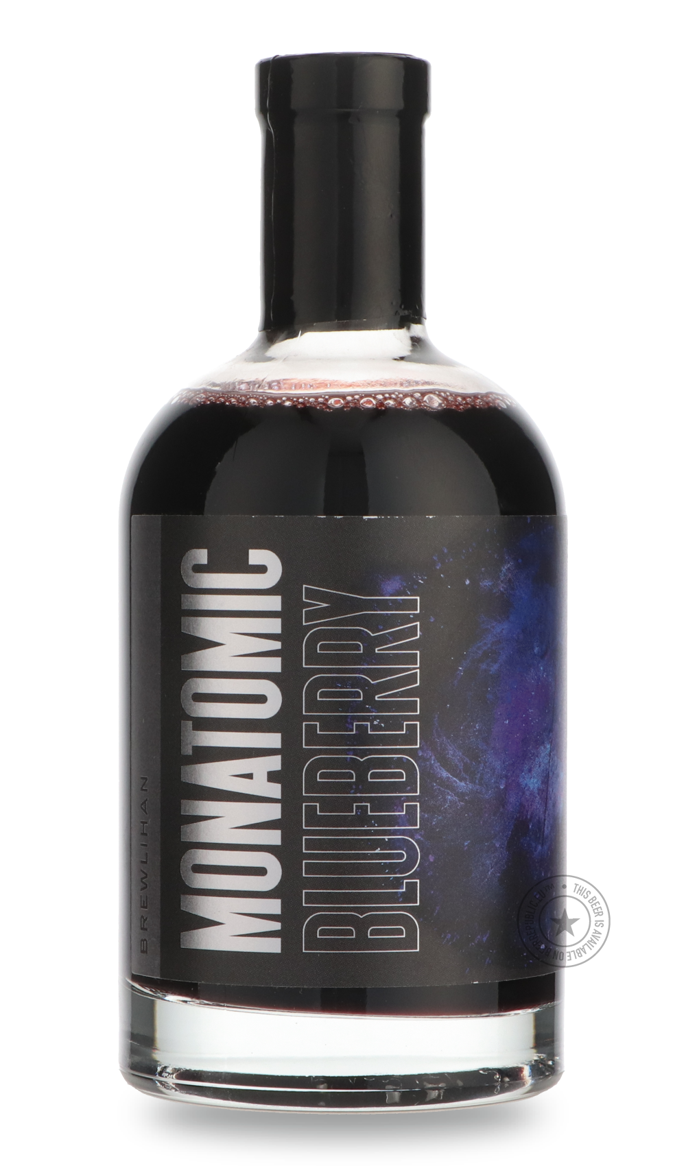 Monatomic: Blueberry - Caledonia Gin BA by Brewlihan, beer label