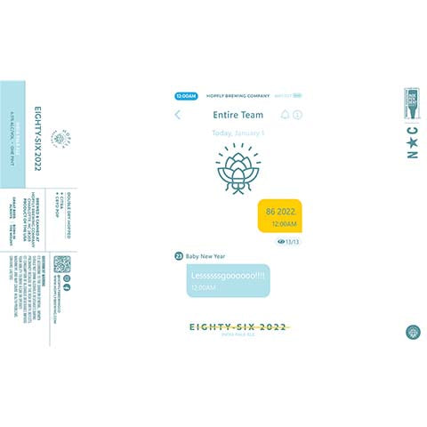 Hopfly Eighty-Six IPA 2022 by HopFly Brewing Company, beer label