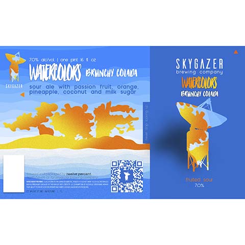 Skygazer Watercolors Brunchy Colada by SKYGAZER Brewing Co, beer label